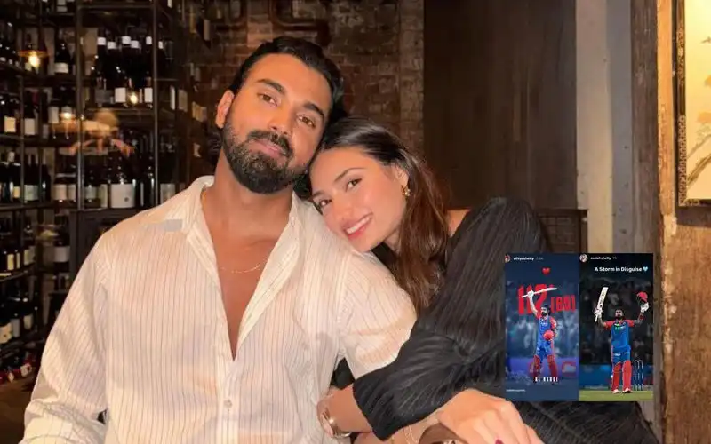 KL Rahul’s Record-Breaking Performance Leaves Suniel Shetty And Wife Athiya In Awe